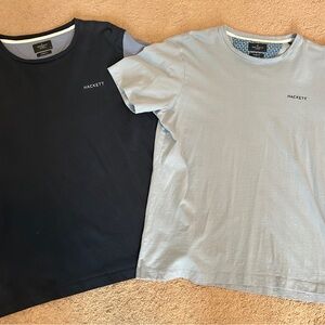 Hackett Men's Short Sleeve T-Shirt Duo - Dark Blue and Light Blue